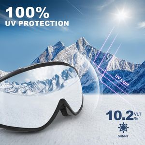 Gafas de Esquí/Snowboard de Plástico para Jóvenes Unisex, Ecológicas, con Protección UV, Lentes Tóricas para Deportes, Actividades al Aire Libre y Fiestas - Product Image 4