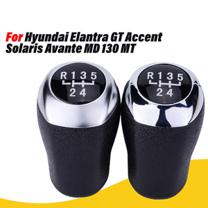 Hyundai Gear <b>Shift</b> <b>Knob</b> 5 6 Speed Leather Ergonomic For Modern Car Fitment - Product Image 2