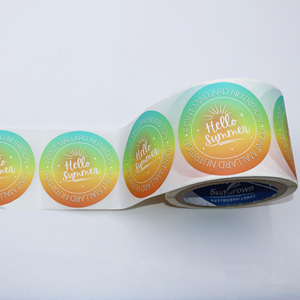 Étiquettes personnalisées imprimées en vinyle, durables, résistantes <span class=keywords><strong>à</strong></span> l'huile, écologiques, pour les boissons, gobelets/bouteilles, emballages <span class=keywords><strong>de</strong></span> boissons, autocollants ronds imperméables - Product Image 3