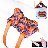 Alat Getar Pemijat Klitoris Flower Spirit Vibrating Sex Grinder untuk Masturbasi Interaktif Lesbian, Fantasi Foreplay, Stimulator Klitoris dengan Sabuk