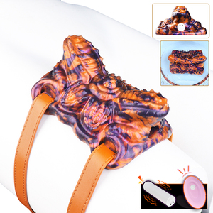 Stimulateur clitoridien vibrant Flower Spirit pour masturbation interactive lesbienne, préliminaires érotiques, avec ceinture. - Product Image 1