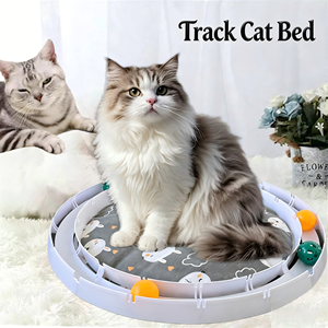 Оптовая продажа напрямую с завода: Лежанка-лежанка для кошек с шариком-треком – Новинка, хит продаж, игрушка для самостоятельных игр кошек - Product Image 2