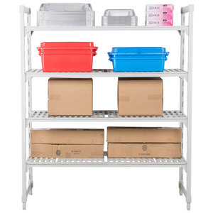 Stockage en plastique de support de cuisine de rayonnage pour la chambre froide avec des roues - Product Image 1