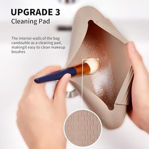 Estuche Portátil de Silicona para Brochas de Maquillaje, Bolsa de Viaje para Brochas de Maquillaje con Cierre Magnético Anticaídas Mejorado - Product Image 4