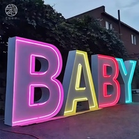Lettres en relief LED personnalisées, lettres en acrylique éclairées en 3D pour logo de magasin, signalétique murale intérieure et extérieure