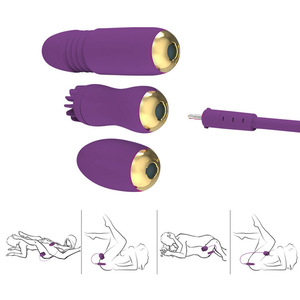 Juguetes Sexuales para Adultos, Set de Cuatro Piezas, Vibrador Rosa, Succión y Rotación, Recargable por USB, Resistente al Agua IPx6, 10 Frecuencias - Product Image 6
