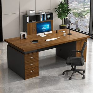 <span class=keywords><strong>Scrivania</strong></span> da Ufficio Moderna e Lussuosa in Legno, Postazione di Lavoro per CEO, Design High-Tech, Mobili per Ufficio Dirigenziale - Product Image 1