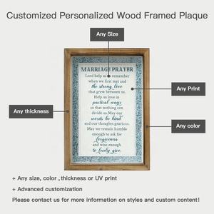 Putuo décor rustique cadre en bois signe d'art mural Vintage Plaque suspendue en bois signe maison ferme décor mural - Product Image 4