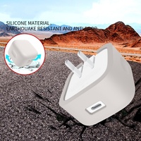 Nouvel adaptateur secteur dynamique 40W avec coque en silicone anti-chute et anti-rayures, chargeur mural rapide pour iPhone 17