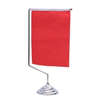 Table de luxe en or de 40cm, Base ronde en acier inoxydable, Table de conférence, support de drapeaux de négociation pour décoration de bureau