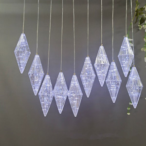 Nuovo arrivo luminoso acrilico 10 teste di cristallo di <span class=keywords><strong>diamante</strong></span> <span class=keywords><strong>lampadario</strong></span> di sabbia per festa di nozze decorazione di natale - Product Image 2