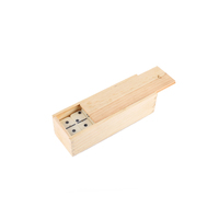 Jouets de divertissement d'intérieur personnalisés, de haute qualité, boîte en bois, double six dominos, pièces