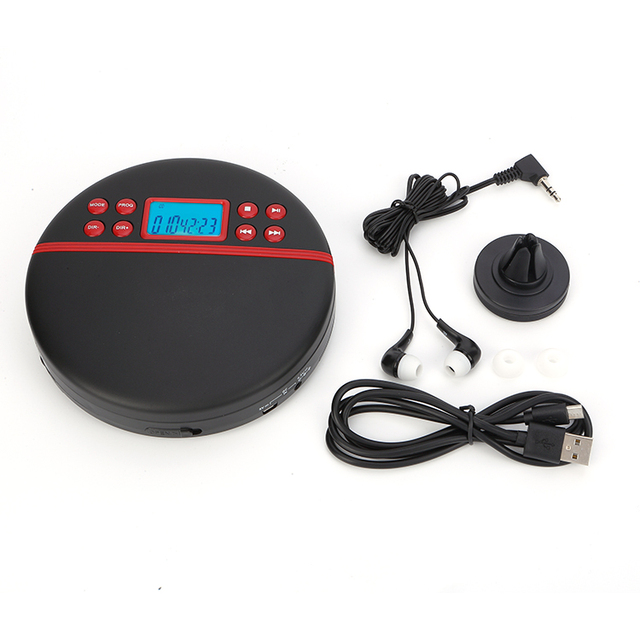 Simple Retro Rechargeable Support Cd-R Cd-Rw Mp3 Playback Lcd Radio Discman Cd Player