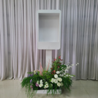 Cabine téléphonique londonienne lumineuse à LED avec messagerie audio pour livre d'or, support de toile de fond, fournitures de décoration pour mariages et fêtes