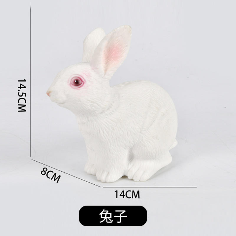 Vinyl-filled cotton white rabbit (hanging card + pe bag)