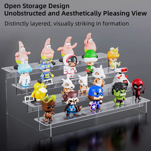 Présentoir créatif transparent à 3 niveaux <span class=keywords><strong>pour</strong></span> collection de figurines et cosmétiques, en acrylique à emboîtement rapide, <span class=keywords><strong>pour</strong></span> la maison - Product Image 4