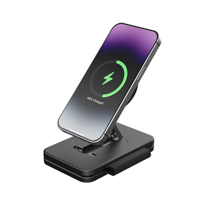 Hot bán 3-in-1 có thể gập lại 15 Wát nhanh chóng sạc không dây sạc từ tính đứng đa chức năng cho các thiết bị khác nhau bao gồm - Product Image 2