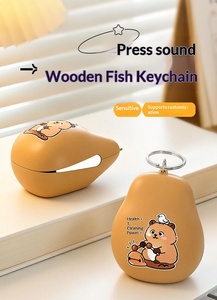 Porte-clés en plastique ABS en gros avec poisson en bois anti-stress zen, cadeau promotionnel pour l'électronique grand public - Product Image 5