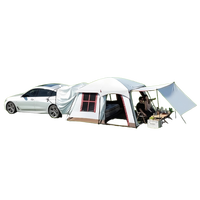 Tente de camping arrière pour SUV Shanzhiji, tout-terrain, imperméable 3000 mm, anti-tempête, quatre saisons, tunnel, double couche, deux pièces, ensemble complet