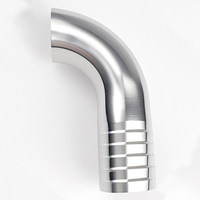 YIjia Raccord rapide double tête hexagonale antidérapante en acier inoxydable 304, filetage NPT, pression 1,6 MPa, poli à 90 degrés