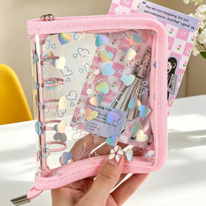 Carnet créatif en PVC transparent avec motif laser, classeur A5 A6 A7 M5, cadeau de bureau tendance - Product Image 2