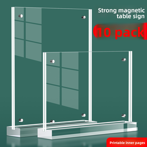 Soporte <span class=keywords><strong>de</strong></span> exhibición <span class=keywords><strong>de</strong></span> acrílico magnético <span class=keywords><strong>de</strong></span> 3 mm <span class=keywords><strong>de</strong></span> grosor con imán fuerte para tarjetas <span class=keywords><strong>de</strong></span> mesa A4/A5, listas <span class=keywords><strong>de</strong></span> precios publicitarias, diseño posmoderno CN - Product Image 1