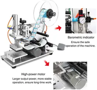 Petite étiqueteuse applicatrice d'étiquettes/machine manuelle d'étiquetage de flacons en acier inoxydable/étiqueteuses semi-automatiques de bouteilles plates