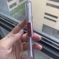 Double tube de brillant à lèvres de luxe vide emballage cosmétique tubes de brillant à lèvres à paillettes arc-en-ciel avec strass