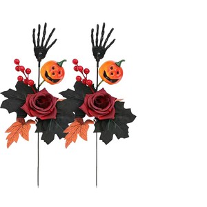 Arreglo de Rosas Artificiales de Halloween, Tallo Individual, Flores Decorativas de Calabaza, Decoración Floral para el Hogar - Product Image 5