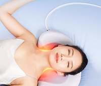3-in-1 Luftkompressions-Nackenmassagekissen, Beheiztes Vibrationsmassagegerät mit Aufblasbarem Luftkissen zur Linderung von Nackenschmerzen