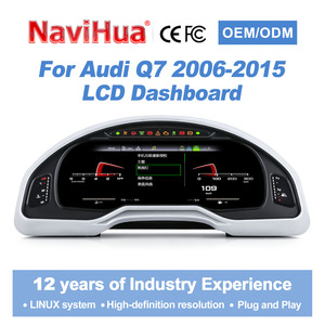 หน้าปัดดิจิตอลรถยนต์ Navihua รุ่นใหม่ ระบบ Linux รองรับ Carplay พร้อมมาตรวัดความเร็วแบบ LCD สำหรับ Audi Q7 ปี 2006-2015 - Product Image 1