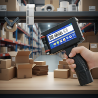 Impresora de Inyección de Tinta CIJ Portátil / Codificador Inteligente Industrial - Impresora de Códigos de Lote Compatible con Flex y Egg, Alimentada por Batería, 600dpi