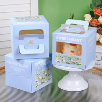 Boîte de transport transparente portable pour gâteaux avec poignée, conteneur jetable de qualité alimentaire pour pâtisseries, idéal pour les anniversaires, mariages et cadeaux de fête