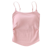 Meilleure vente : Camisole courte plissée à nœud, douce et épicée, pour femme, avec rembourrage intégré, élégante, flatteuse pour la silhouette, polyvalente pour superposition