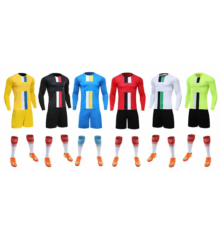 Maillot de football à manches longues pour hommes et enfants, ensemble sportif personnalisable, nouvelle collection