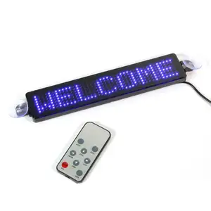 12V carro LED programável sinal movendo rolagem mensagem lâmpada titular carro Display Board tela