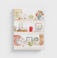 Carnet de cuisine A5 personnalisable à couverture rigide avec revêtement en tissu pour recettes et souvenirs
