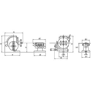 Dispositivo Divisor Semi Universal Fervi 242x168 mm con Contrapunto y Discos Divisores, Control Manual - Product Image 1