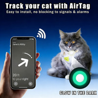 Collier pour chat moderne de luxe de haute qualité réglable fait à la main en nylon doux écologique Air Tag GPS Tracking étanche design solide