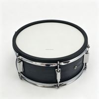 14 *5.5 Inch Black Wood Electric Snare Drums Set Kit with 6 Trigger Pad Portable