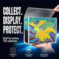 Boîte de présentation en acrylique dédiée pour Pokemen Elite Trainer Box (ETB) avec couvercle magnétique protégé contre les UV