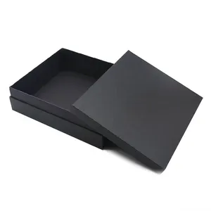 Schwarzes Spezial papier material starke 2-teilige Geschenk box mit Papier mittel halter