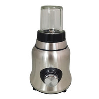 Mélangeur sur pied multifonctionnel à 3 vitesses Mélangeur de jus et de glace avec bouteille en verre Mélangeur d'aliments de cuisine alimenté