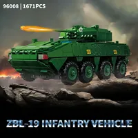 12GO 96008 ZBL-19 Vehículo de Combate de Infantería, Modelo de Vehículo Blindado con Ruedas, Rompecabezas de Bloques de Construcción para Niños