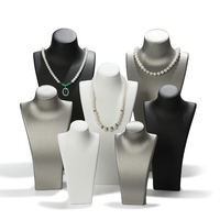 Présentoir Mannequin de Bijoux en Soie Microfibre de Luxe pour Gros Colliers, Vente en Gros