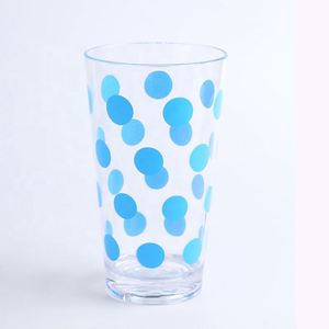 แก้วพลาสติกปลอดสาร BPA เกรดอาหาร ขนาด 355 มล. 12 ออนซ์ ลายจุด  รับผลิตตามสั่ง/สกรีนโลโก้/สีตามต้องการ  ขายส่งจากโรงงาน  รักษาสิ่งแวดล้อม ป้องกันการรั่วซึม เหมาะสำหรับใช้ในบ้านและร้านกาแฟ - Product Image 3