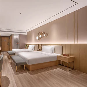 Juego de Muebles de Dormitorio Modernos Personalizables para Airbnb, con Opción de MDF, Estructura de Cama de Madera para Hotel, Casa de Huéspedes, Apartamento de Alquiler - Product Image 1