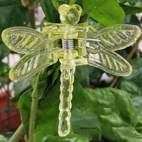 Clips de soutien pour plantes de jardin en plastique coloré en gros, libellules, papillons, petites orchidées
