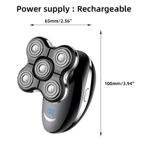 Hói đầu dao cạo 5 trong 1 Dao cạo điện Kit IPX7 không thấm nước không dây tóc Clipper tai và mũi tóc tông đơ đẩy Trắng - Product Image 3