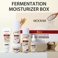 Produits de soins de la peau coréens de marque privée Ensemble de soins hydratants pour la peau avec fermentation du riz végétalien biologique Boîte Ensemble de soins de la peau MOOYAM